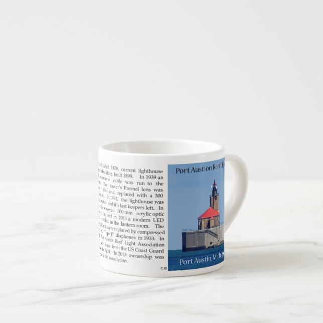 Port Austin Reef Light espresso mug (Front Right)