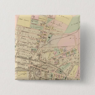 Port Chester, New York 2 Inch Square Button