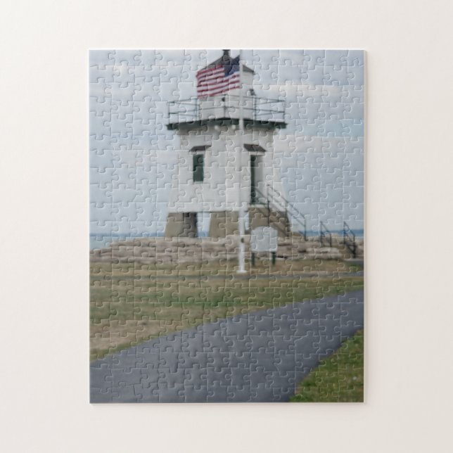 Port Clinton Lighthouse created into a  Jigsaw Puzzle (Vertical)