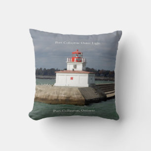 Port Colborne Lights square pillow