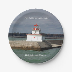 Port Colborne Outer Light paper plate