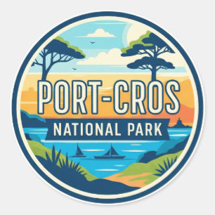 Port-Cros National Park France Travel Classic Round Sticker