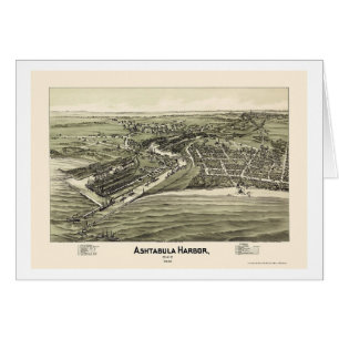 Port d'Ashtabula, carte panoramique de l'OH - 1896
