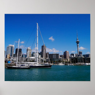 Port d'Auckland, Nouvelle Zélande - affiche