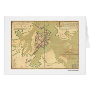 Port de la carte 1764 de Boston le Massachusetts