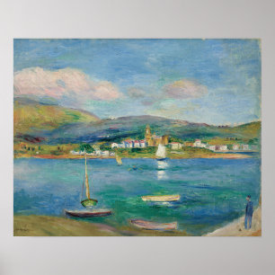 Port de peche, Vue de Fontarabie depuis Hendaye Poster