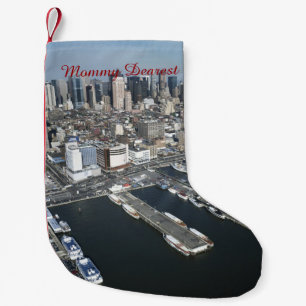 Port in New York City Small Christmas Stocking