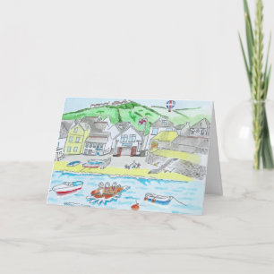 Port Isaac, Cornouailles Carte d'anniversaire