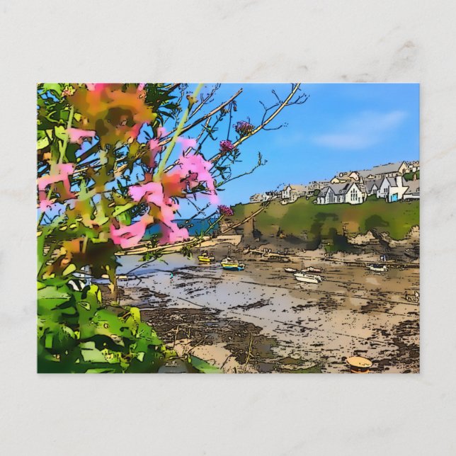 Port Isaac Cornwall Harbor Fisherman’s Friends  Postcard (Front)