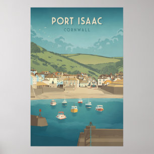Port Isaac Cornwall Travel Poster