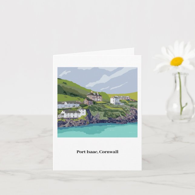 Port Isaac Notecard - with customizable text (Small Plant)