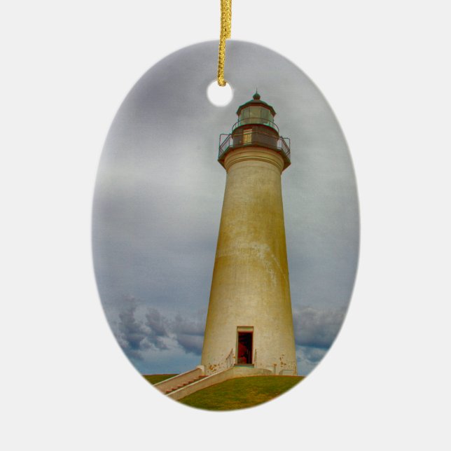 Port Isabel Lighthouse Ceramic Ornament (Front)