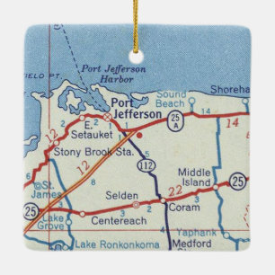 Port Jefferson NY Ceramic Ornament