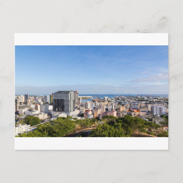 Port Louis Skyline capital of Mauritius by da Postcard (Front)