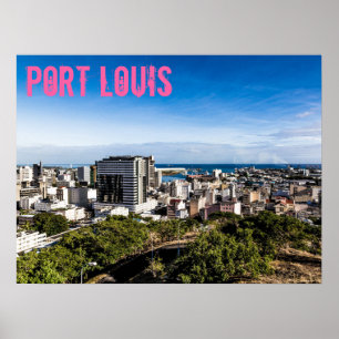 Port Louis Skyline Capital of Mauritius Poster