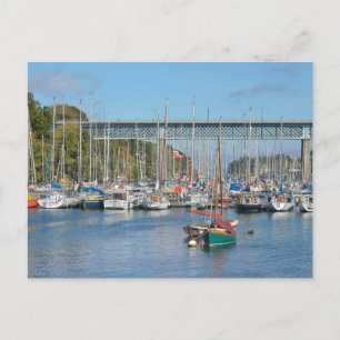 Port of Douarnenez in France Holiday Postcard