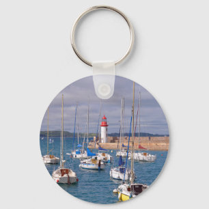 Port of Erquy in France Keychain