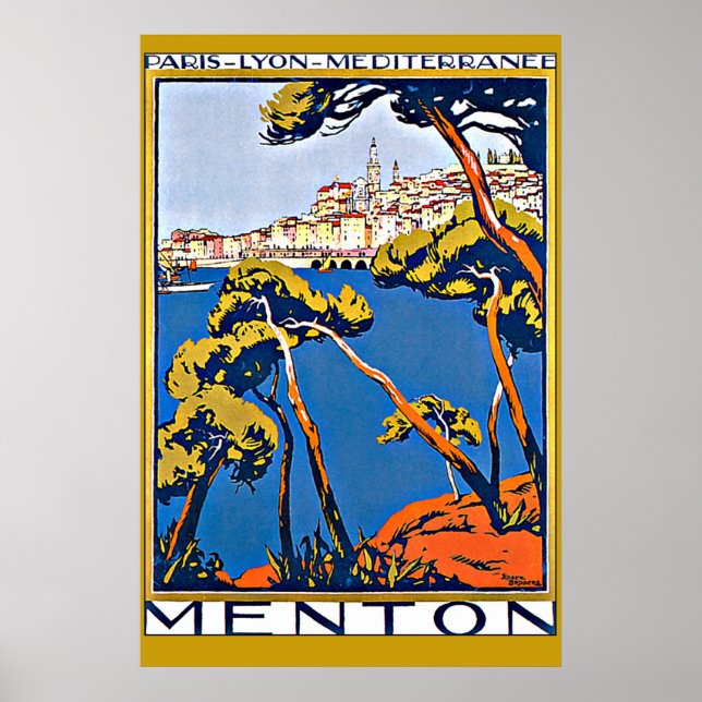 Port of Menton France Poster (Front)