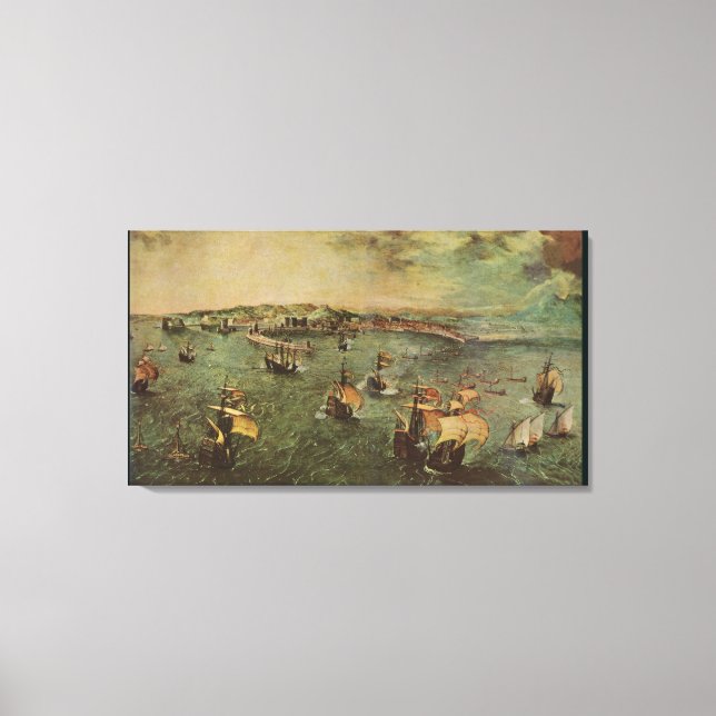 Port of Naples by Pieter Bruegel the Elder Canvas Print (Front)
