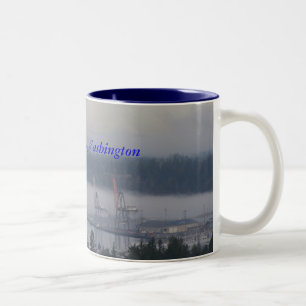 Port of Olympia, Washington Two-Tone Coffee Mug