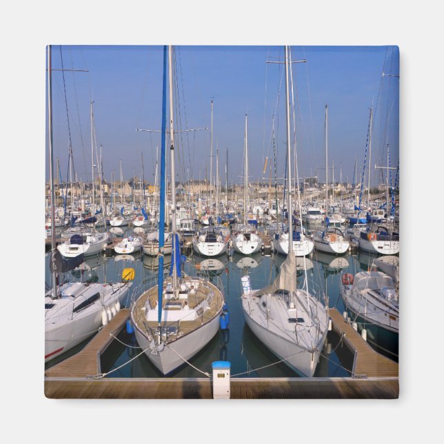 Port of Saint-Vaast-la-Hougue in France   Magnet (Front)