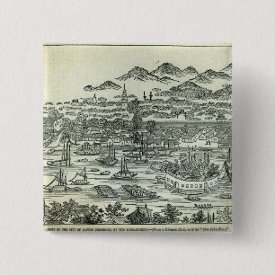 Port of the City of Canton 2 Inch Square Button