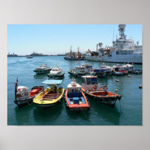 Port of Valparaiso, Chile Poster