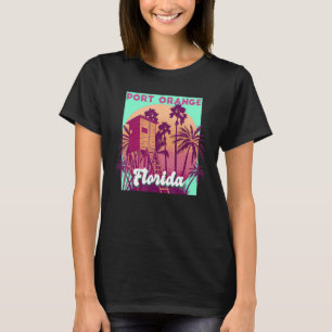Port Orange FL Florida vintage retro ocean scene b T-Shirt