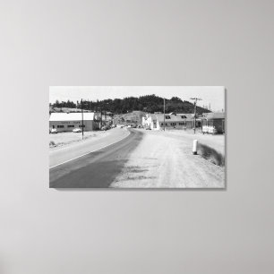 Port Orford, Oregon Town View Photograph Canvas Print