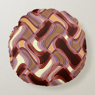 Port & Peach Round Throw Pillow by C.L. Brown