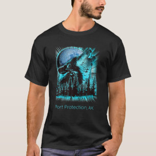 Port Protection Alaska Howling Wolf Moon Forest Na T-Shirt