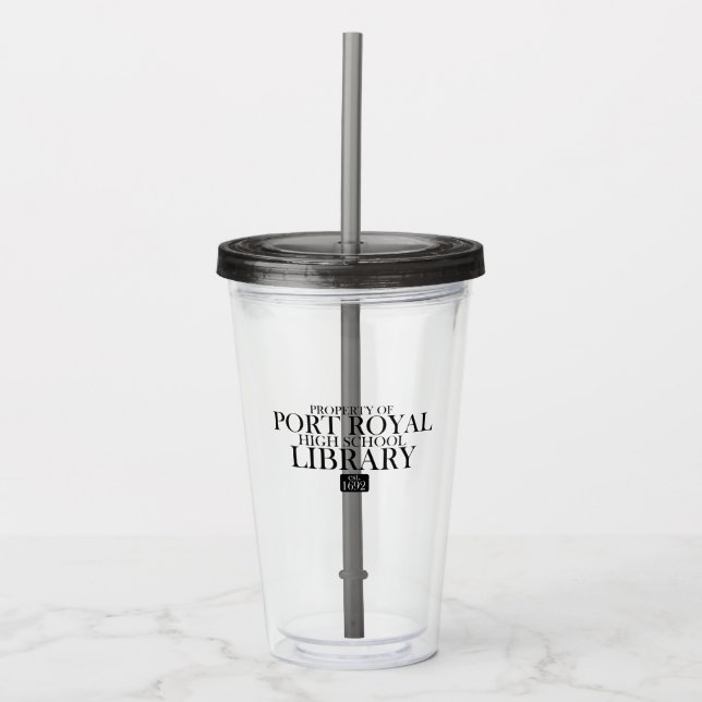Port Royal High School Library tumbler (Front)