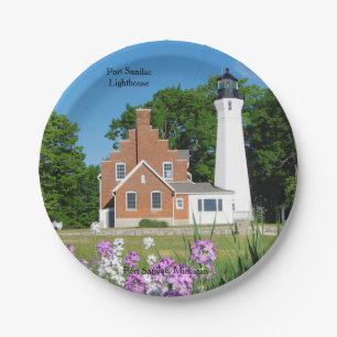 Port Sanilac Lighthouse paper plate