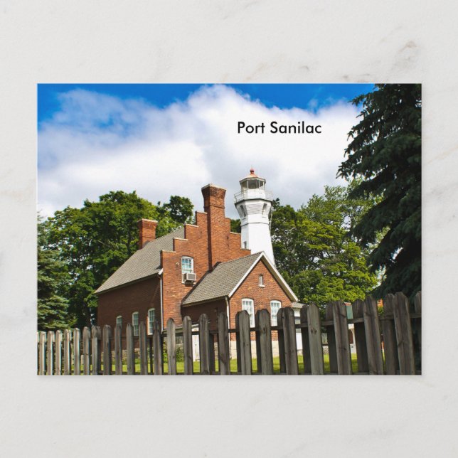 Port Sanilac Lighthouse Postcard (Front)
