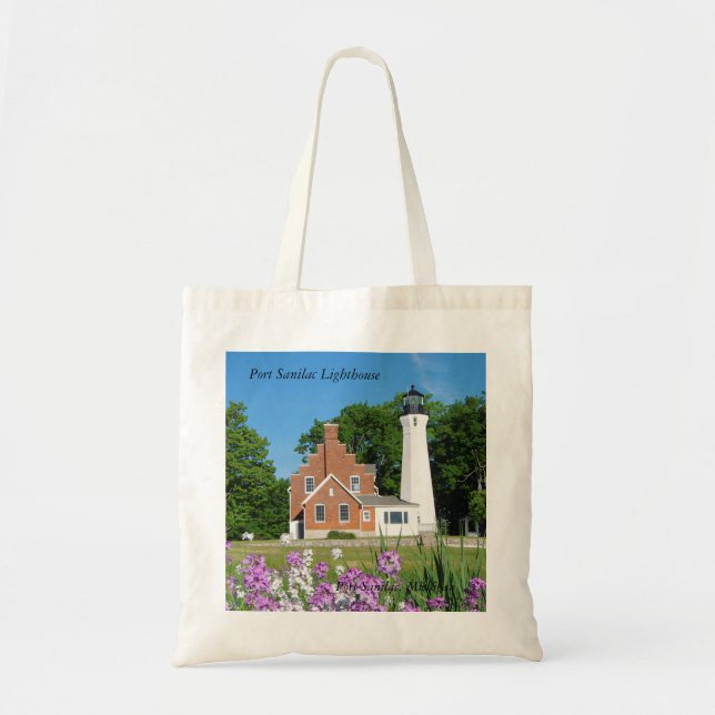 Port Sanilac Lighthouse tote bag (Front)