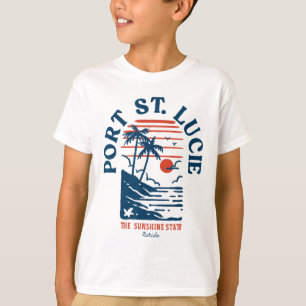 Port St. Lucie Florida Retro Surfer Vintage Beach T-Shirt