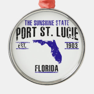 Port St. Lucie Metal Ornament