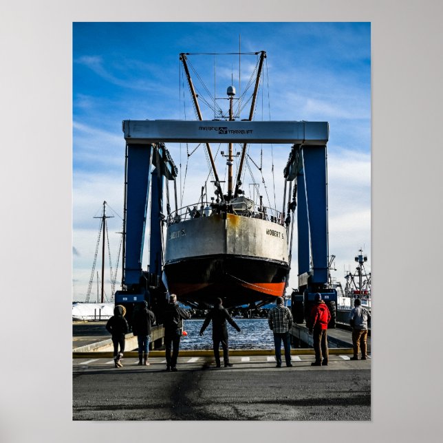 Port Townsend Boatyard Photography Poster (Front)