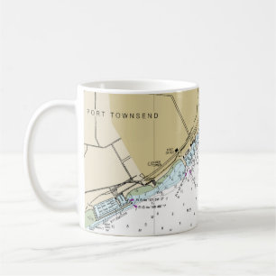 Port Townsend Nautical Chart Coffee Cup