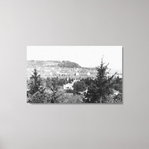 Port Townsend, WA View Main Barracks Fort Warden Canvas Print