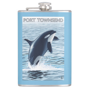 Port Townsend, WashingtonOrca Jumping Hip Flask