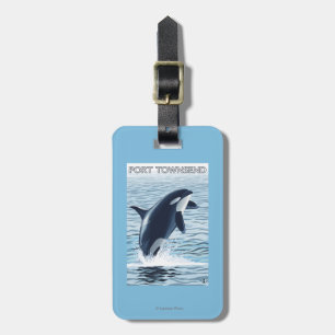 Port Townsend, WashingtonOrca Jumping Luggage Tag