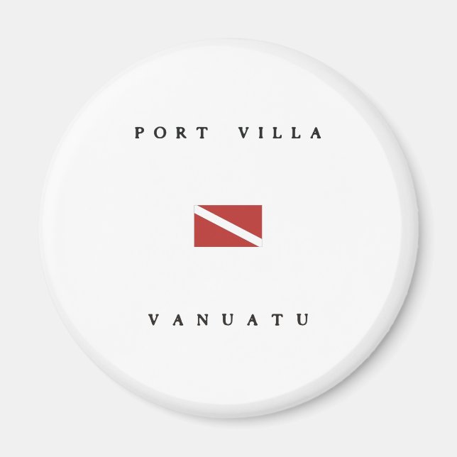 Port Villa Vanuatu Scuba Dive Flag Magnet (Front)