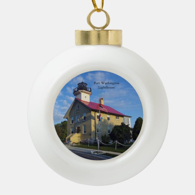 Port Washington Lighthouse ornament (Front)