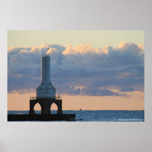 Port Washington, Wi. Lighthouse Poster