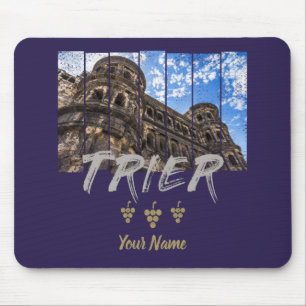 Porta Nigra in Trier vintage Moselle Souvenir Mouse Pad