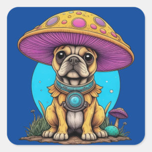 Portabella Pooch  Square Sticker