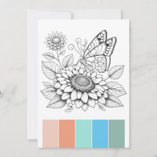 Portable Butterfly Colouring Cards Art Therapy