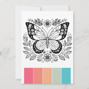 Portable Butterfly Colouring Cards Art Therapy