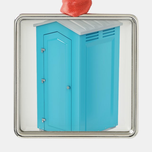Portable chemical toilet metal ornament (Front)